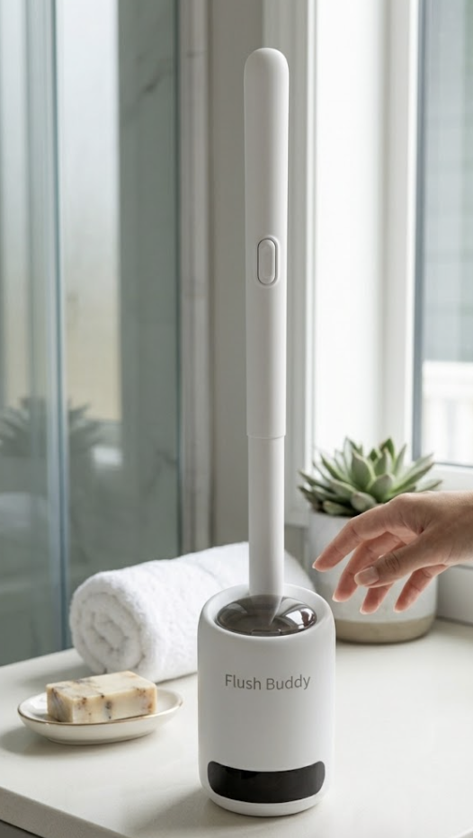 Flush Buddy in use